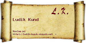 Ludik Kund névjegykártya